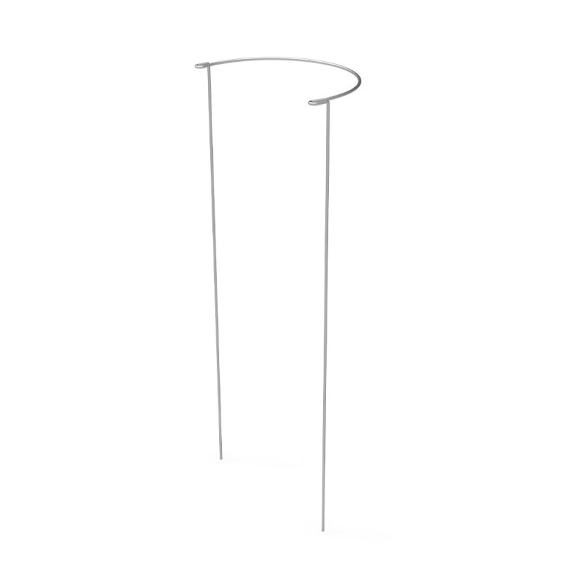 Kerti növénytámasz félkör alakú, szürke, 100 cm
