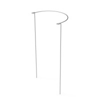 Kerti növénytámasz félkör alakú, szürke, 75 cm