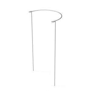 Kerti növénytámasz félkör alakú, szürke, 75 cm