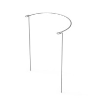 Kerti növénytámasz félkör alakú, szürke, 50 cm