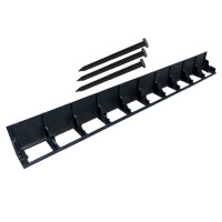 Hajlítható műanyag gyep szegély szett 3 szeggel, 1m x 10cm