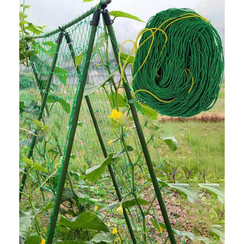 Növénytartó háló és karó készlet tartozékokkal, A-alakú, 1,8 x 3,2 m, zöld