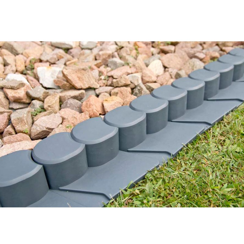 Peremes kerti szegély, 14 cm, grafit, 1 db.