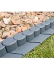 Peremes kerti szegély, 14 cm, grafit, 1 db.