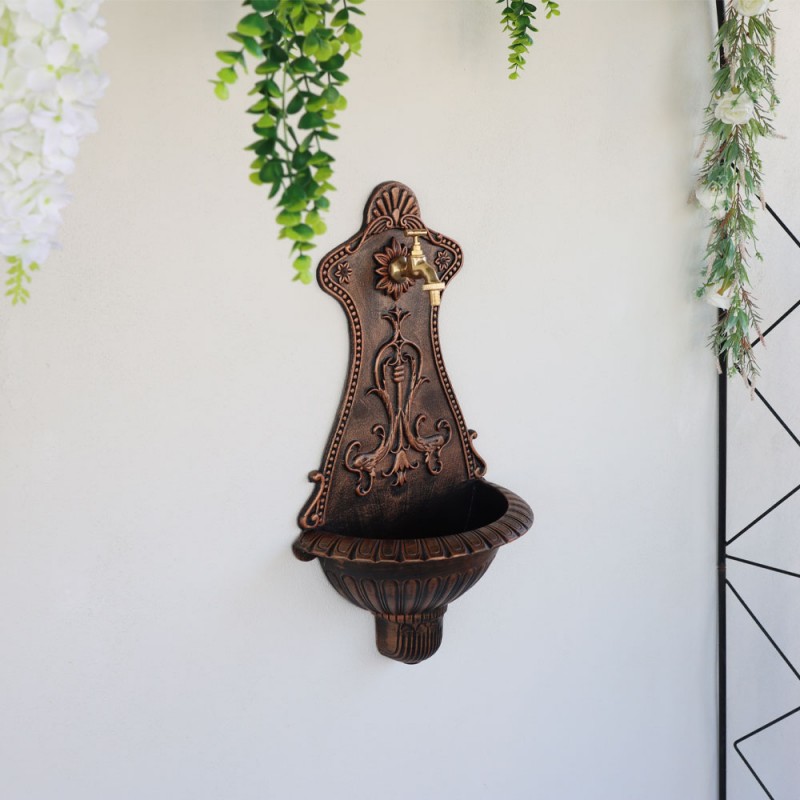 Alberta kerti alumínium falikút, fekete-bronz