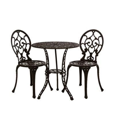 Karina alumínium kerti bútor szett 2 székkel, barna