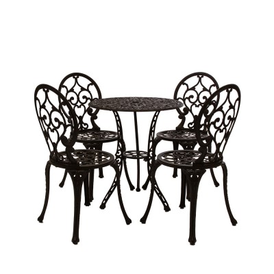 Karina alumínium kerti bútor szett 4 székkel, barna