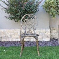 Karina alumínium kerti szék, fekete-arany