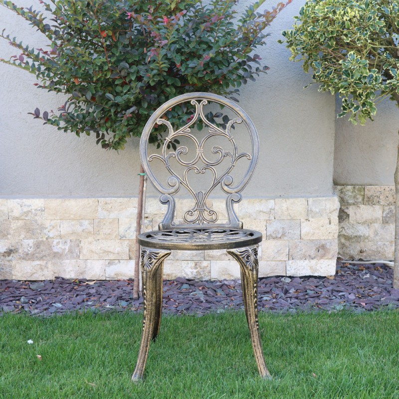 Karina alumínium kerti szék, fekete-arany