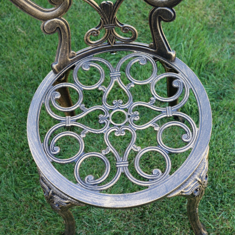 Karina alumínium kerti szék, fekete-arany