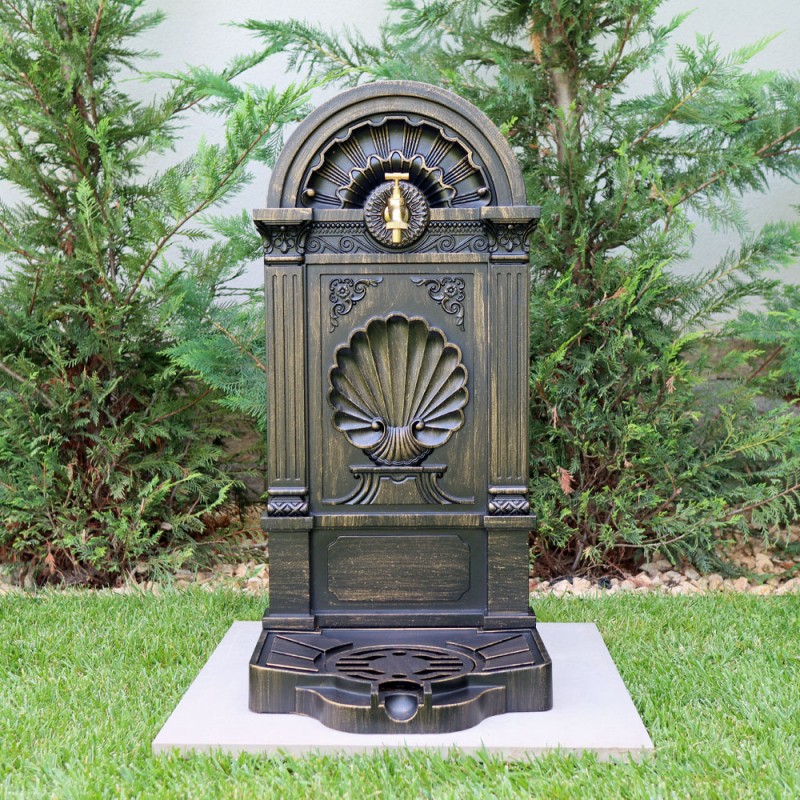 Land kerti alumínium falikút, fekete-arany