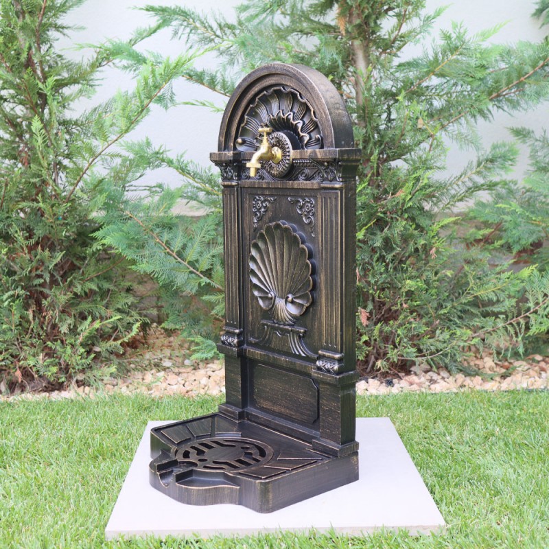 Land kerti alumínium falikút, fekete-arany