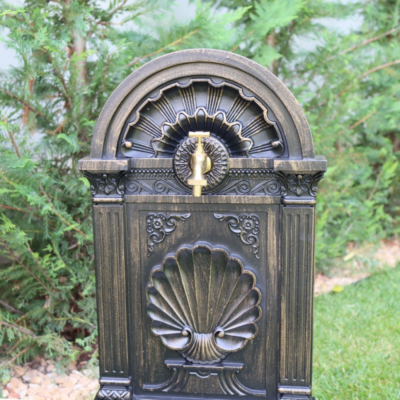 Land kerti alumínium falikút, fekete-arany