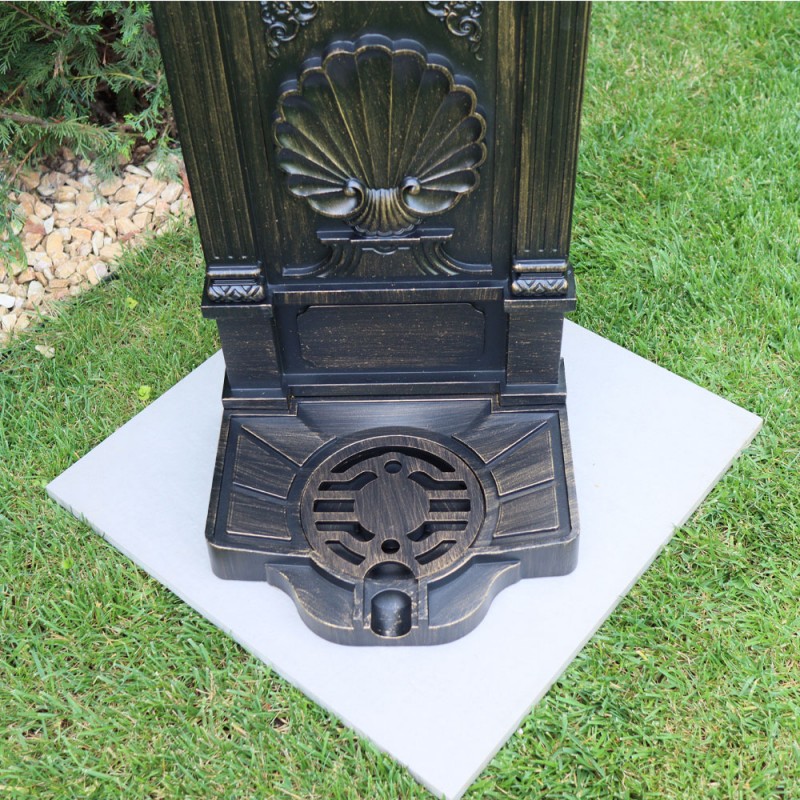 Land kerti alumínium falikút, fekete-arany