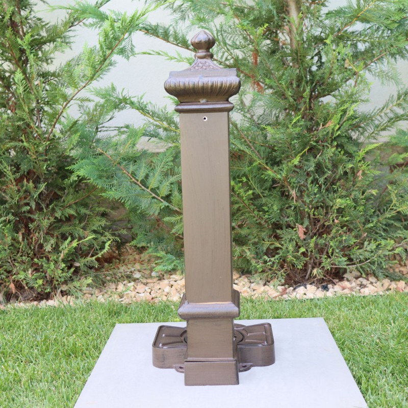 Lara kerti alumínium állókút, barna