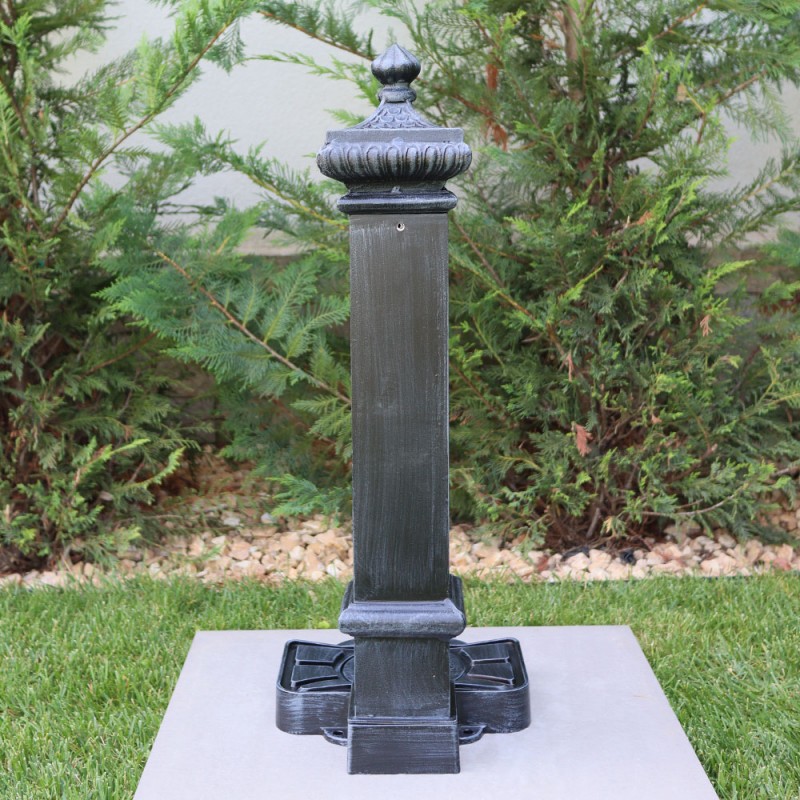 Lara kerti alumínium állókút, szürke