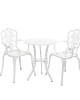 Szilva alumínium kerti bútor szett 2 székkel, fehér