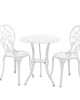 Karina alumínium kerti bútor szett 2 székkel, fehér