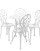 Karina alumínium kerti bútor szett 4 székkel, fehér