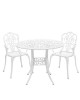 Meda alumínium kerti bútor szett 2 székkel, fehér
