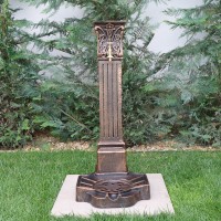 Nara kerti alumínium állókút, fekete-bronz
