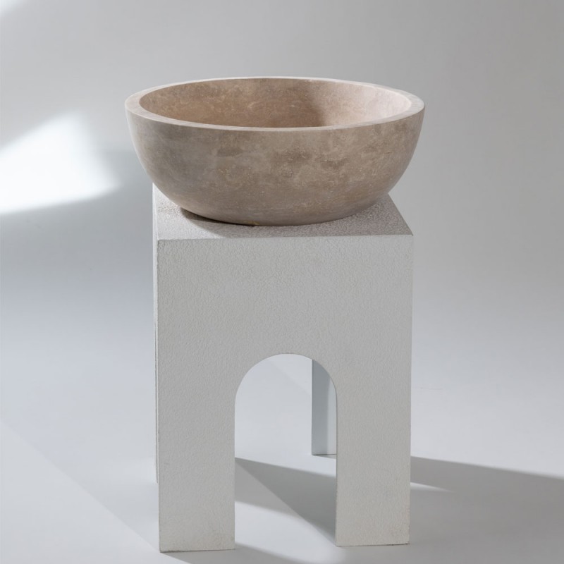 Kő mosdókagyló klasszik travertin