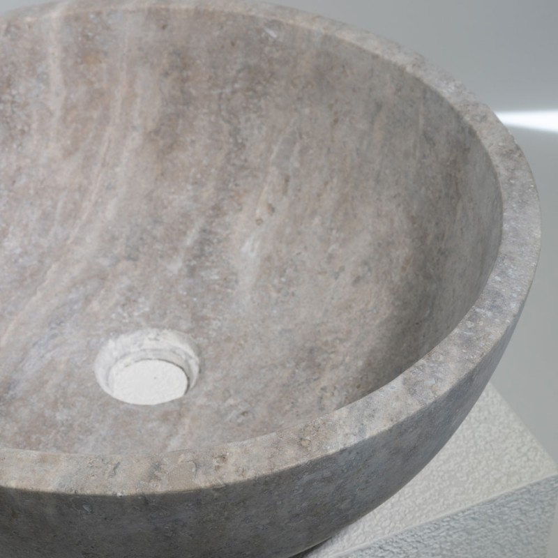 Kő mosdókagyló silver travertin