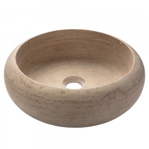 Kő mosdókagyló domború kialakítású travertin