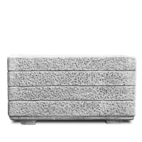 Beton virágláda Adamello, szürke, 40x80x40 cm