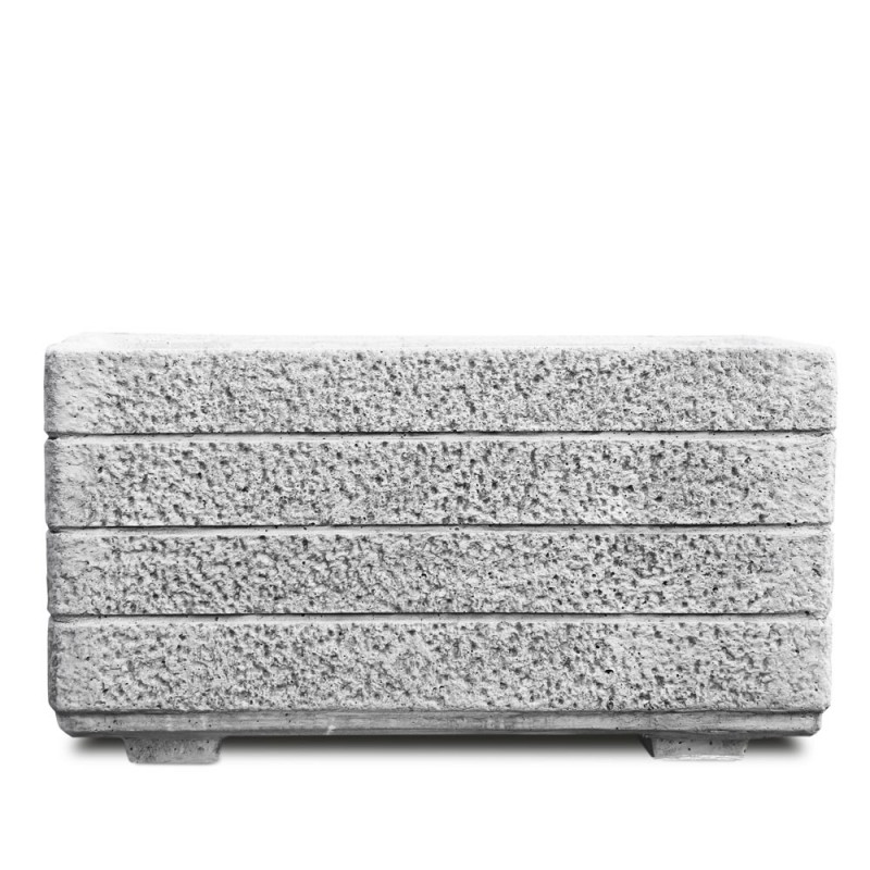 Beton virágláda Adamello, szürke, 40x80x40 cm
