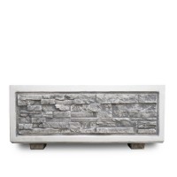 Beton virágláda Grigna, szürke, 30x80x34 cm