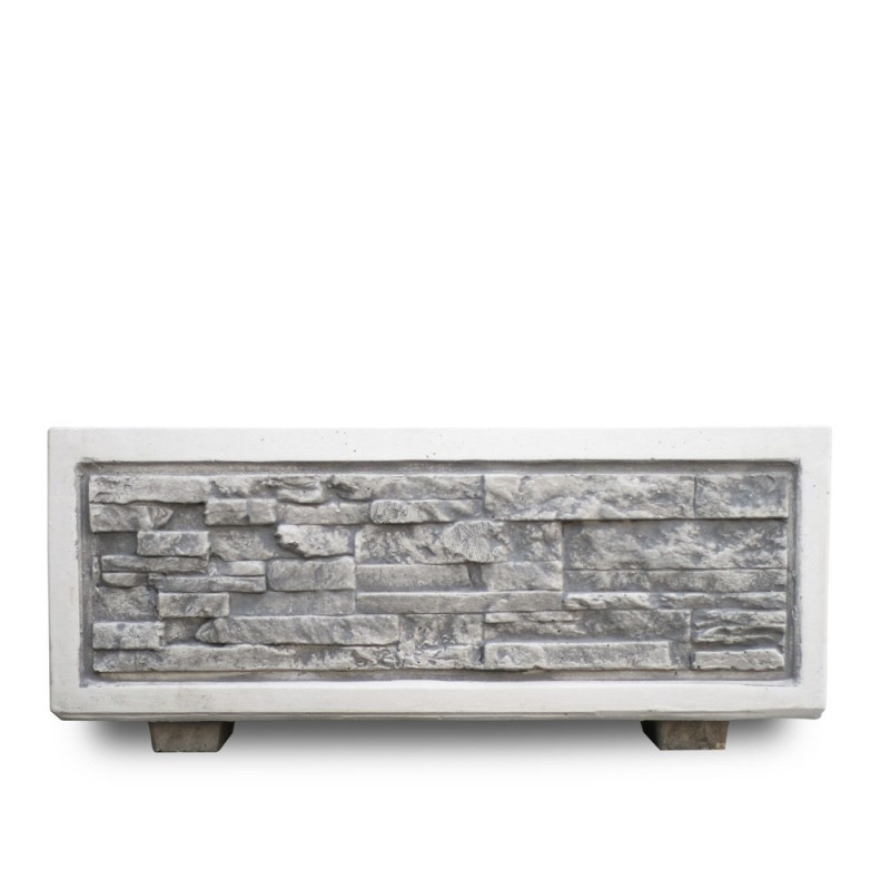 Beton virágláda Grigna, szürke, 30x80x34 cm