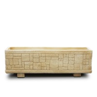 Beton virágláda Presolana G, sárga, 27x100x29 cm