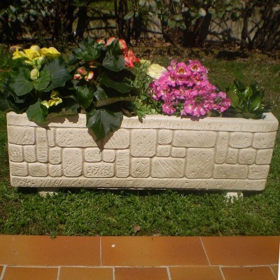 Beton virágláda Presolana M, sárga, 21x70x21 cm