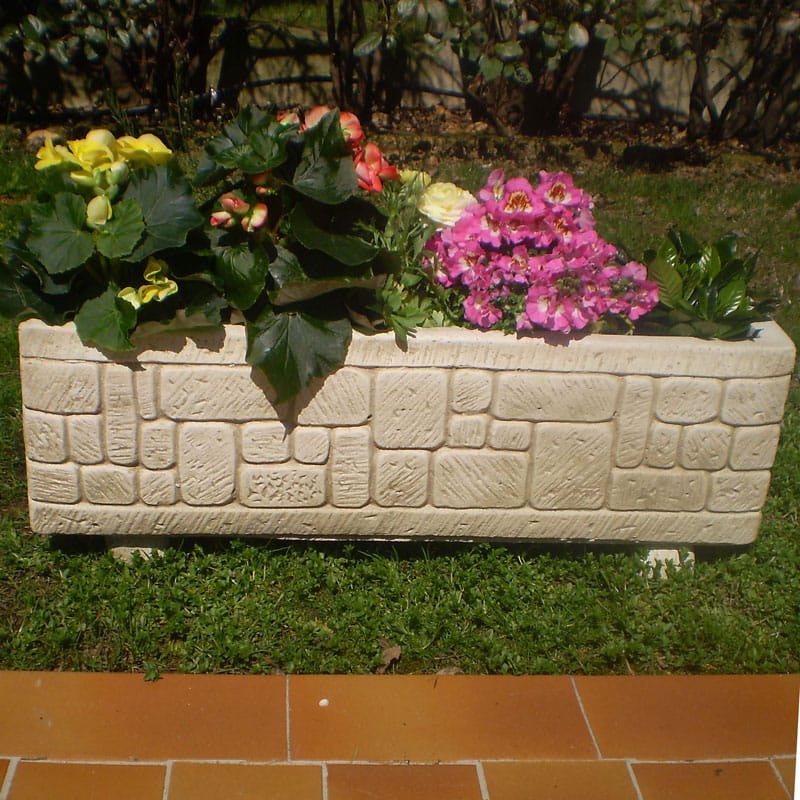 Beton virágláda Presolana M, sárga, 21x70x21 cm