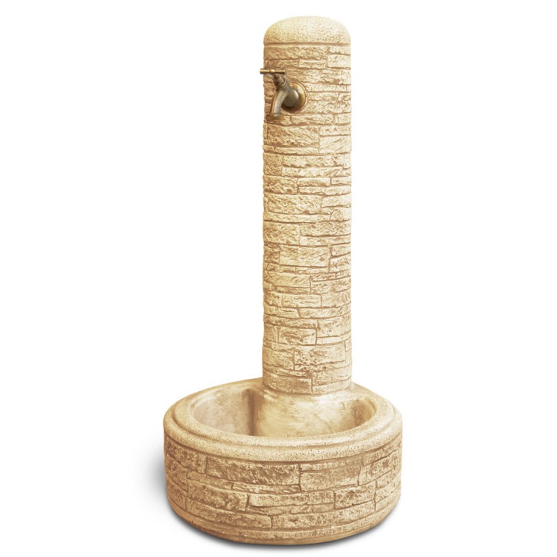 Brumano beton kerti állókút, sárga