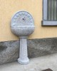 Garigliano beton kerti falikút, fehér-rózsaszín-fekete