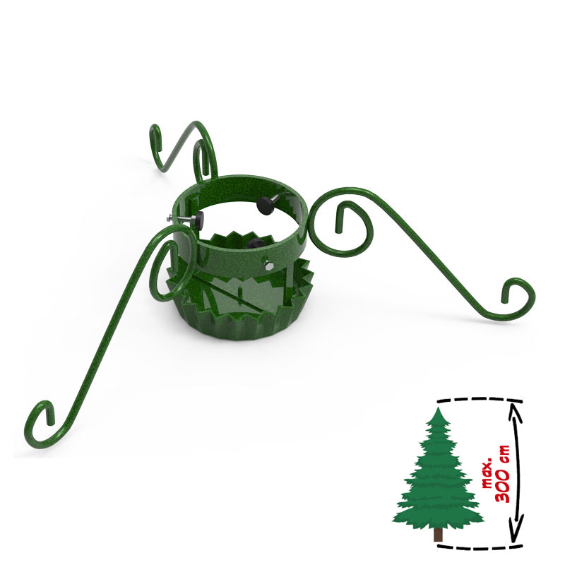 Karácsonyfa talp Onyx, antik zöld, 15 cm