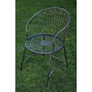 Fém kerti szék, antik fekete