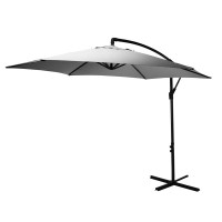 Kerti függő napernyő, 300 cm - szürke