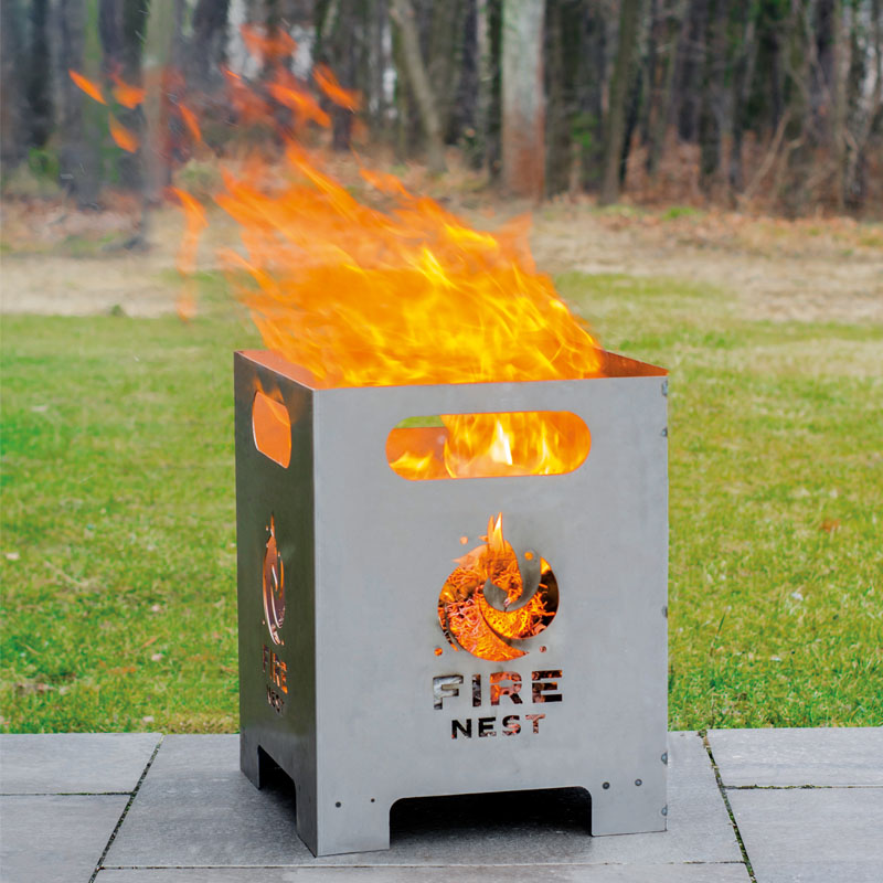 Kerti acél tűzrakóhely fészek alakú - Fire nest