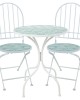 Mozaikos bisztró szett asztal két székkel - fehér-világoszöld