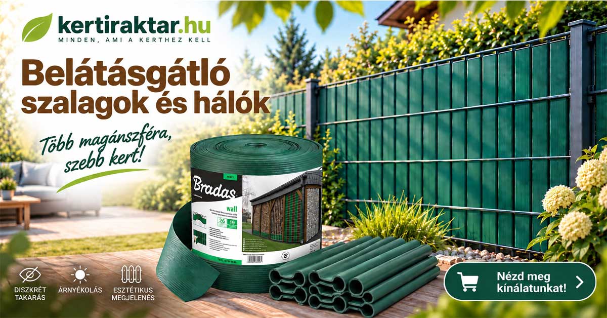 Árnyékoló, belátásgátló hálók, szalagok