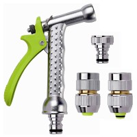 Locsolópisztoly, szórófej készlet 4 db-os 3/4-es, krómozott