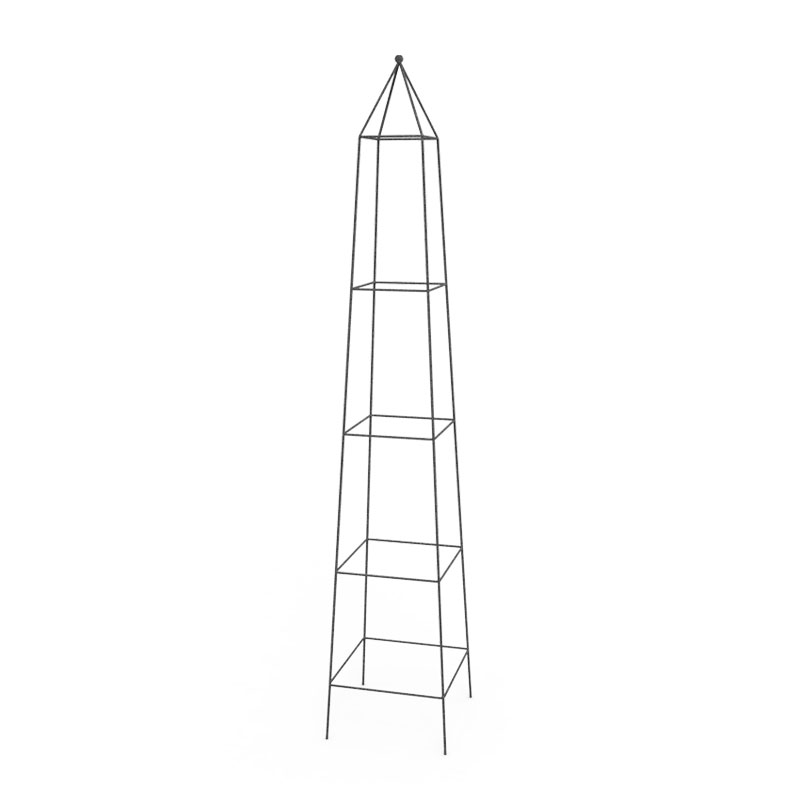 Kerti piramis alakú fém növényfuttató, 120 cm